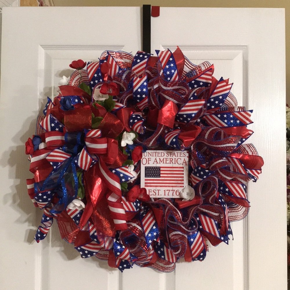 ♥️Designer Patriotic Wreath♥️
